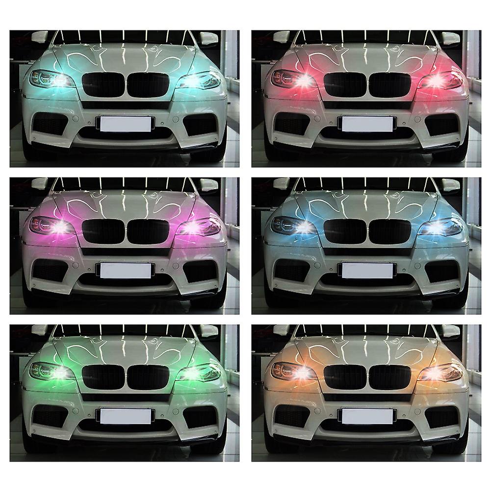 4pcs T10 Smd 5050 Rgb Colorful Auto Car Lights Led Bulbs With Remote Control