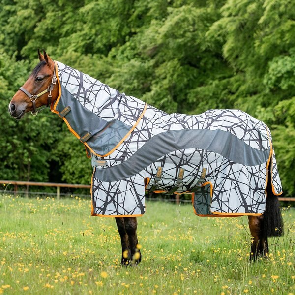 AMIGO Horseware Amigo 3-in-1 CamoFly Flysheet， Grey/Orange