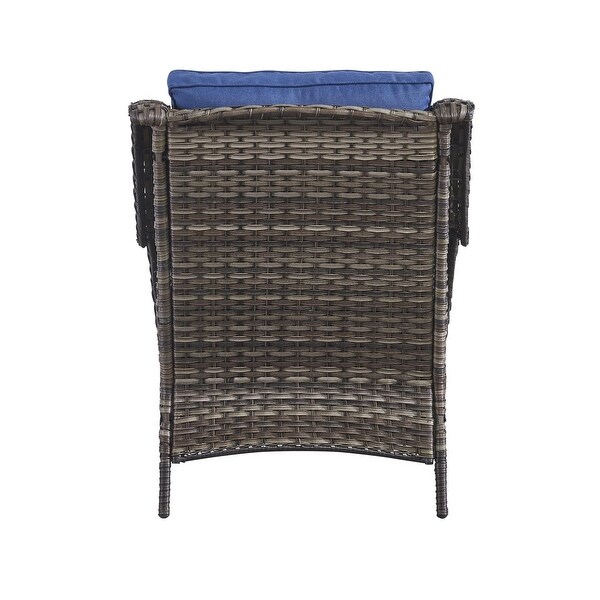 Outdoor Patio Rattan Chairs with Cushions Set of 2