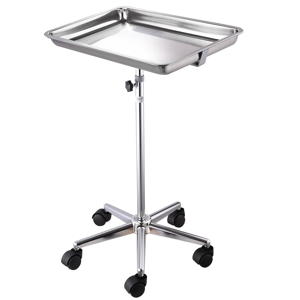 Yescom Mayo Stand Medical Equipment Stainless Steel Tray 5 Legs