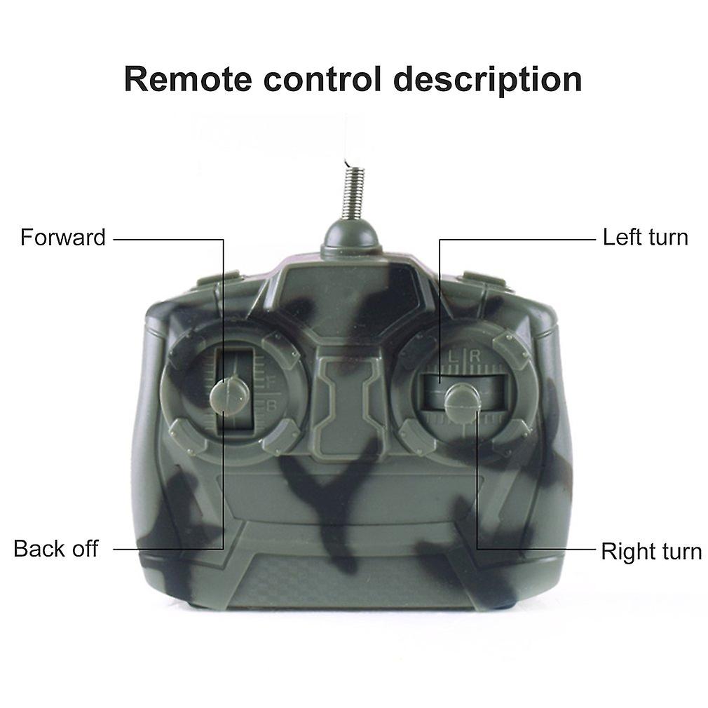 Remote Control Programmable Crawler Tank， Sound Effects Military Tank Toy