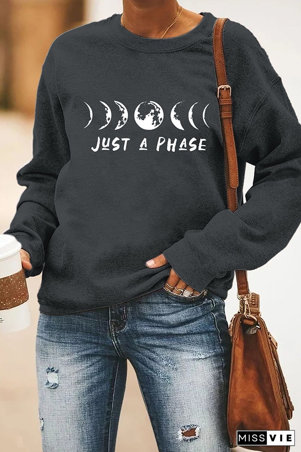 It's just a phase moon Longsleeve Sweatshirt Wholesale