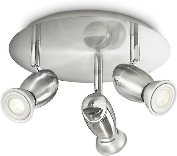 Philips Chestnut 3 LED Swivel Spotlights Ceiling Lights Nickel 3 x 50 W