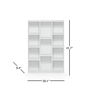 Furinno White 11-Cube Reversible Open Shelf Bookcase 11107WH