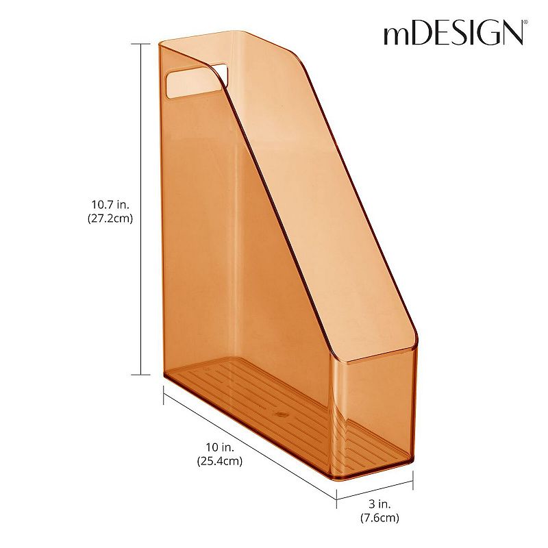 mDesign Plastic File Folder， Home Office Desktop Vertical Organizer