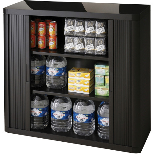 Paperflow Door Kit with Cabinet Sides for easyOffice 41 and 80 Black Storage Cabinet Top， Back Base and Shelves (366014192357)