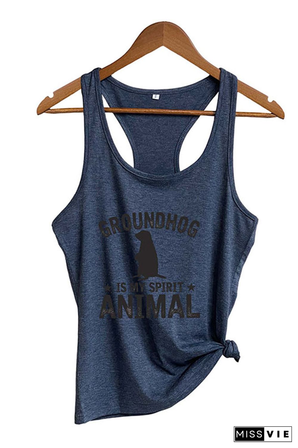 Groundhog Is My Spirit Animal Sleeveless Tank Top Wholesale