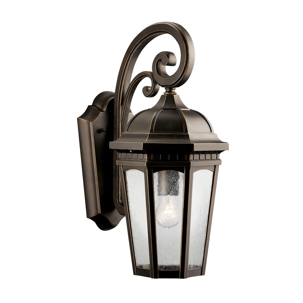 Kichler Lighting Courtyard Collection 1-light Rubbed Bronze Outdoor Wall Lantern Shopping - The Best Deals on Outdoor Wall Lanterns | 18857154