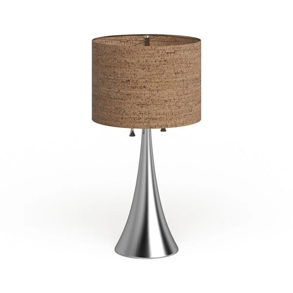 Laurindo Brushed Steel Finish Table Lamp