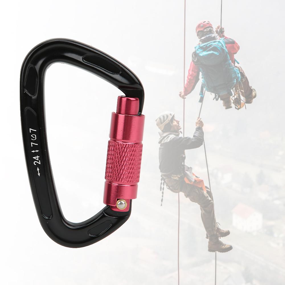 7075 Aviation Aluminum Master Lock Carabiner D Ring Safety Buckle Security Equipment For Outdoor Climbing Camping Hammockblack