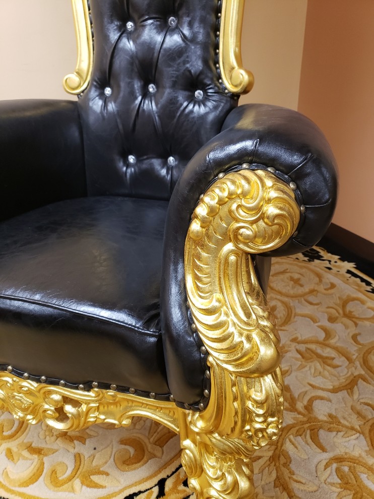 Kyrie King Throne Chair   Victorian   Armchairs And Accent Chairs   by Infinity Furniture  Houzz