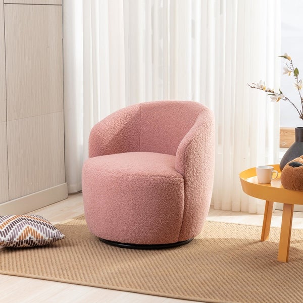 25inch Small Upholstered Fabric Swivel Accent Armchair