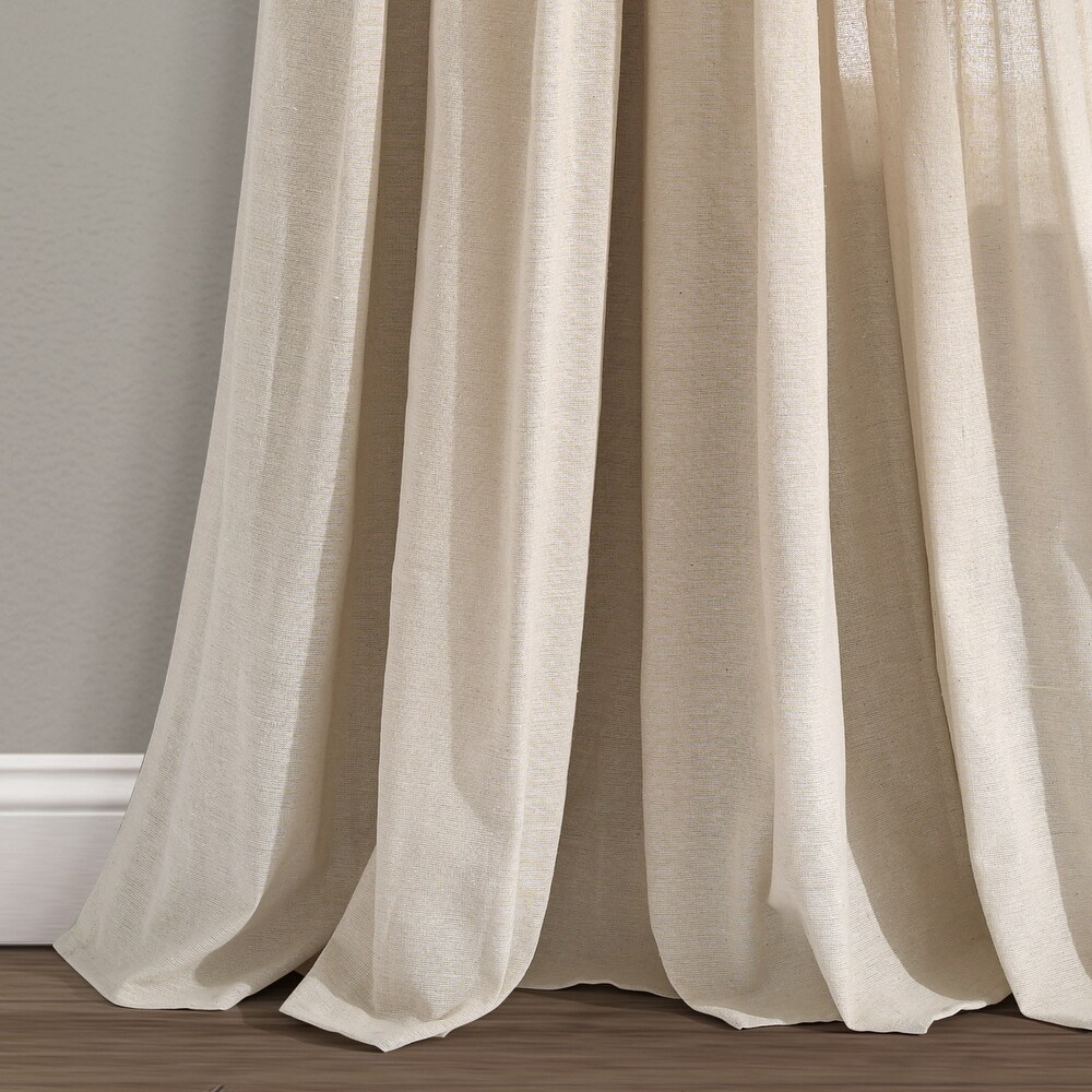 Lush Decor Linen Button New Window Curtain Single Panel   108\