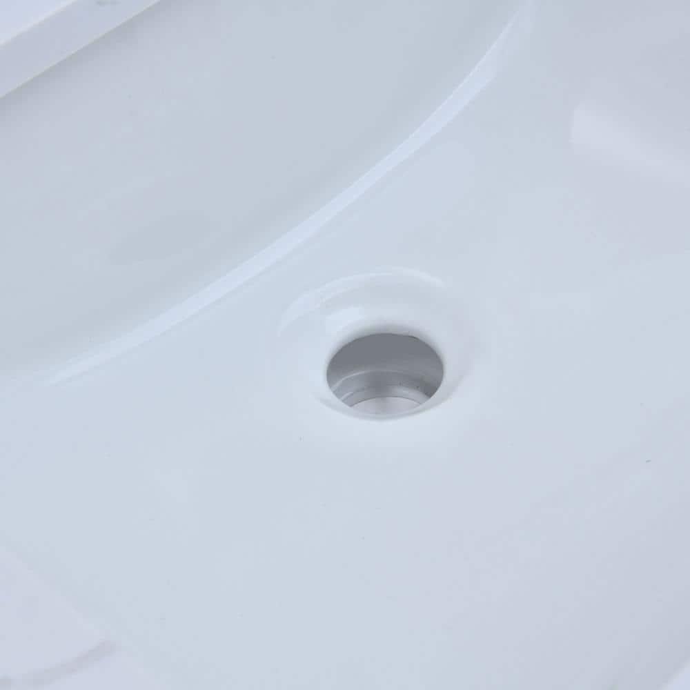 PROOX 60 in W x 22 in D Engineered Stone Composite Vanity Top in White with White Rectangular Single Sink