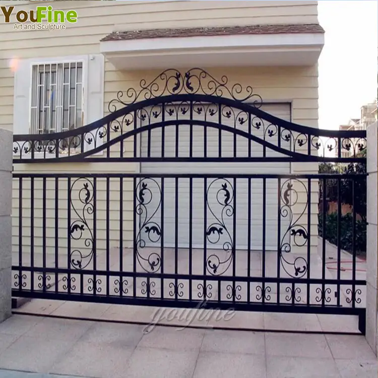 Custom New Style Popular Modern Garden Iron Gate Flower Design