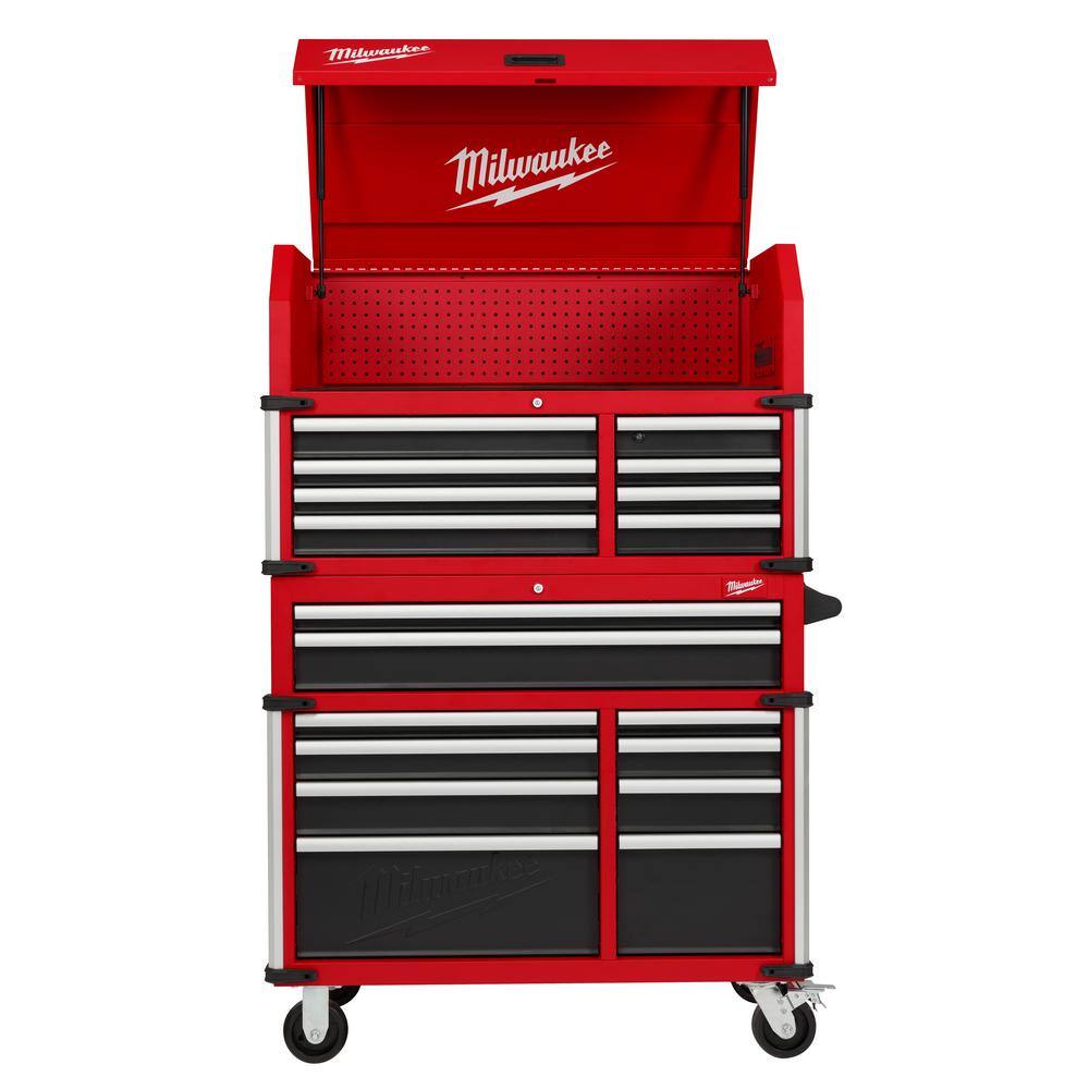 MW 41 in.W x 22 in. D  18 Drawer Heavy Duty Tool Storage Tool Chest Combo in Rd 48-22-8549