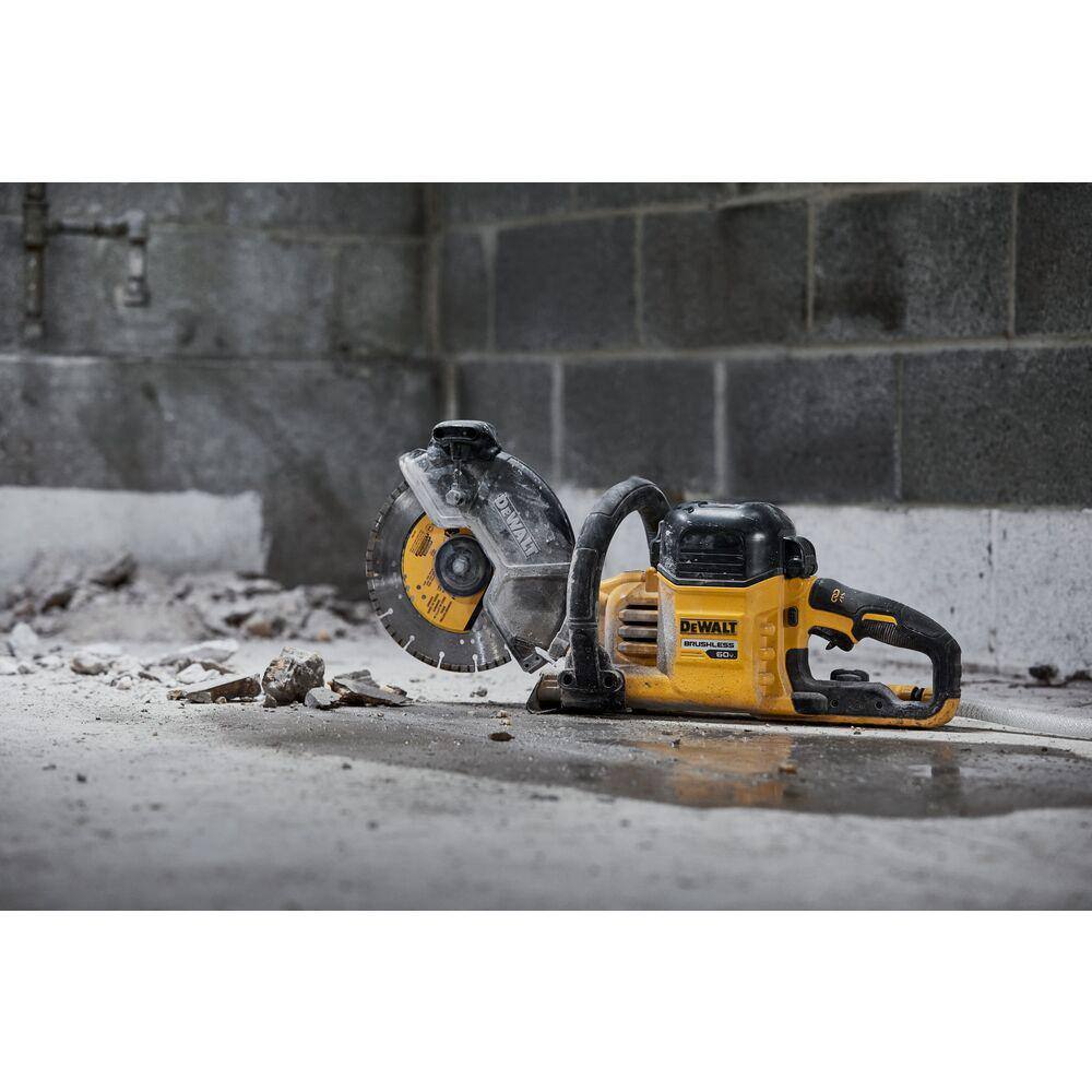 DW FLEXVOLT 60V MAX Cordless 9 in. Cutoff Saw and (2) FLEXVOLT 9.0Ah Batteries DCS692X2