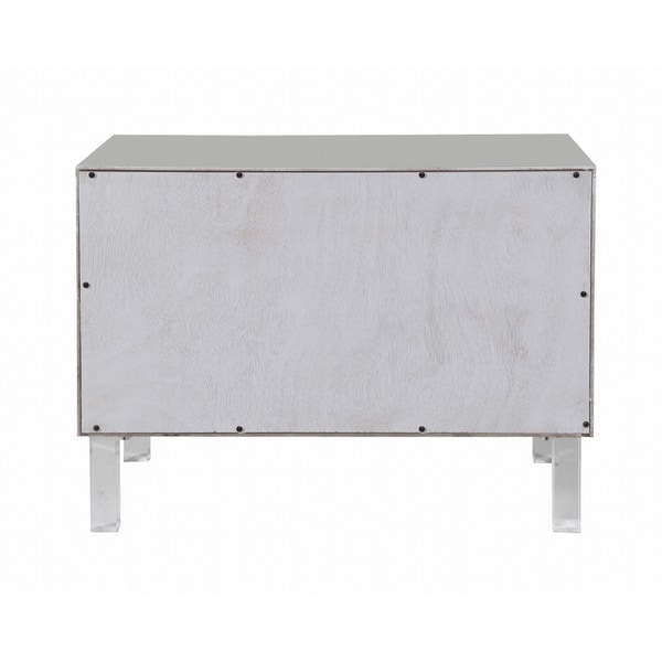 Chic Home Davis Lacquer Finish Lucite Leg Side Table