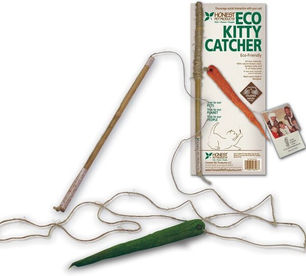 Honest Pet Products Eco Kitty Catcher Fishpole Cat Toy