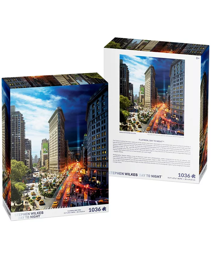 University Games 4D Cityscape Stephen Wilkes Day to Night Puzzle Flatiron  New York  1036 Pieces