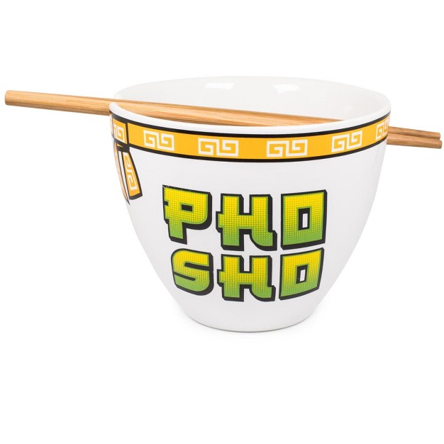 Boom Trendz Bowl Bop Pho Sho Japanese Dinnerware Set 16 ounce Ramen Bowl Chopsticks