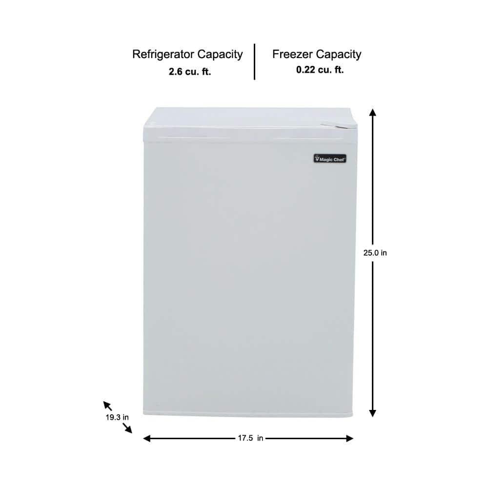 Magic Chef 26 cu ft Mini Fridge in White ENERGY STAR