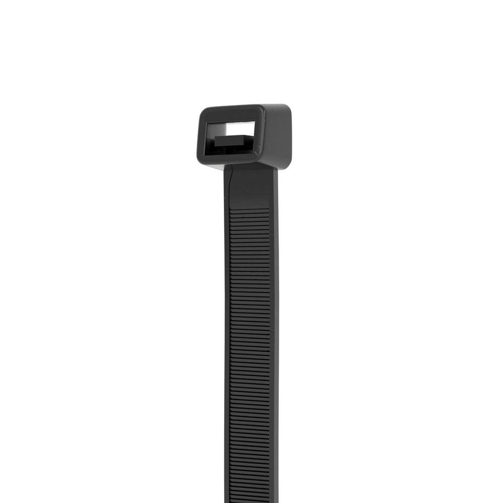 Commercial Electric 11 in. Double Locking Cable Tie Black (100-Pack) XLS-11-75-0C