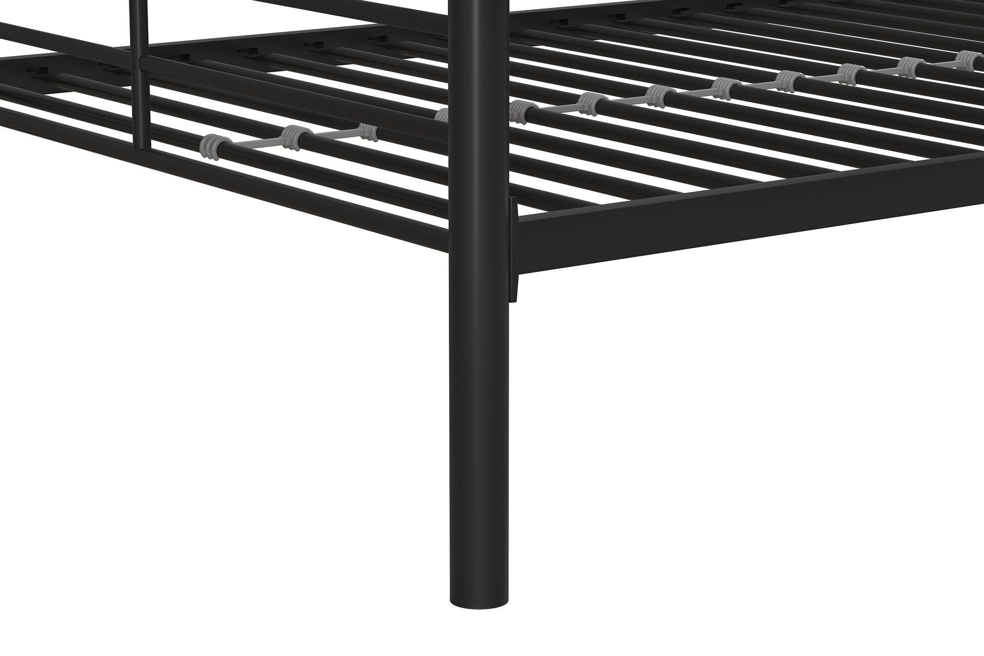 Mainstays Convertible Twin over Twin Metal Bunk Bed, Black