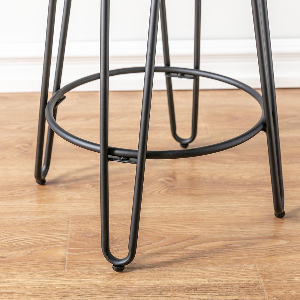 Quinn Counter Stool in Matte Black Finish