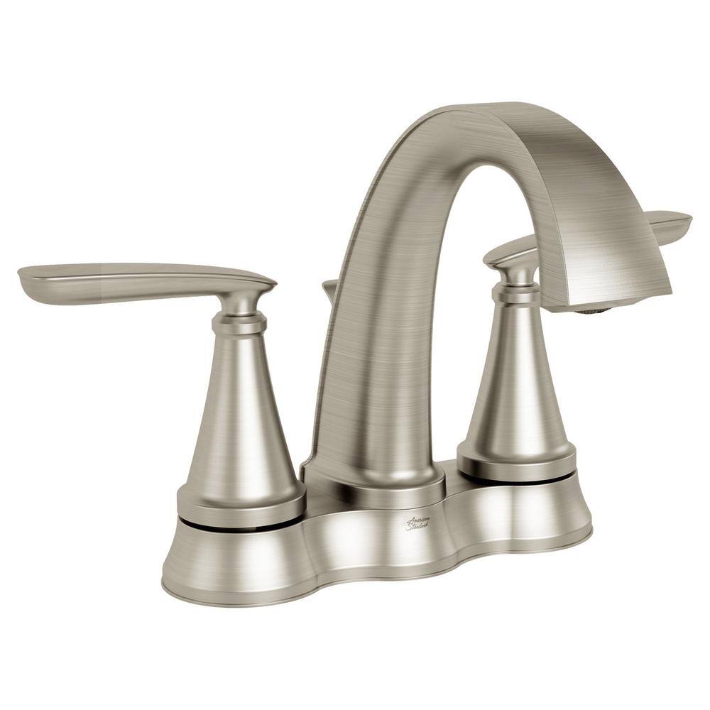 American Standard Somerville 4 in. Centerset Bathroom Faucet and Single-Handle 3-Spray Tub and Shower Faucet Set in Brushed Nickel SMRVILLE BNDLC