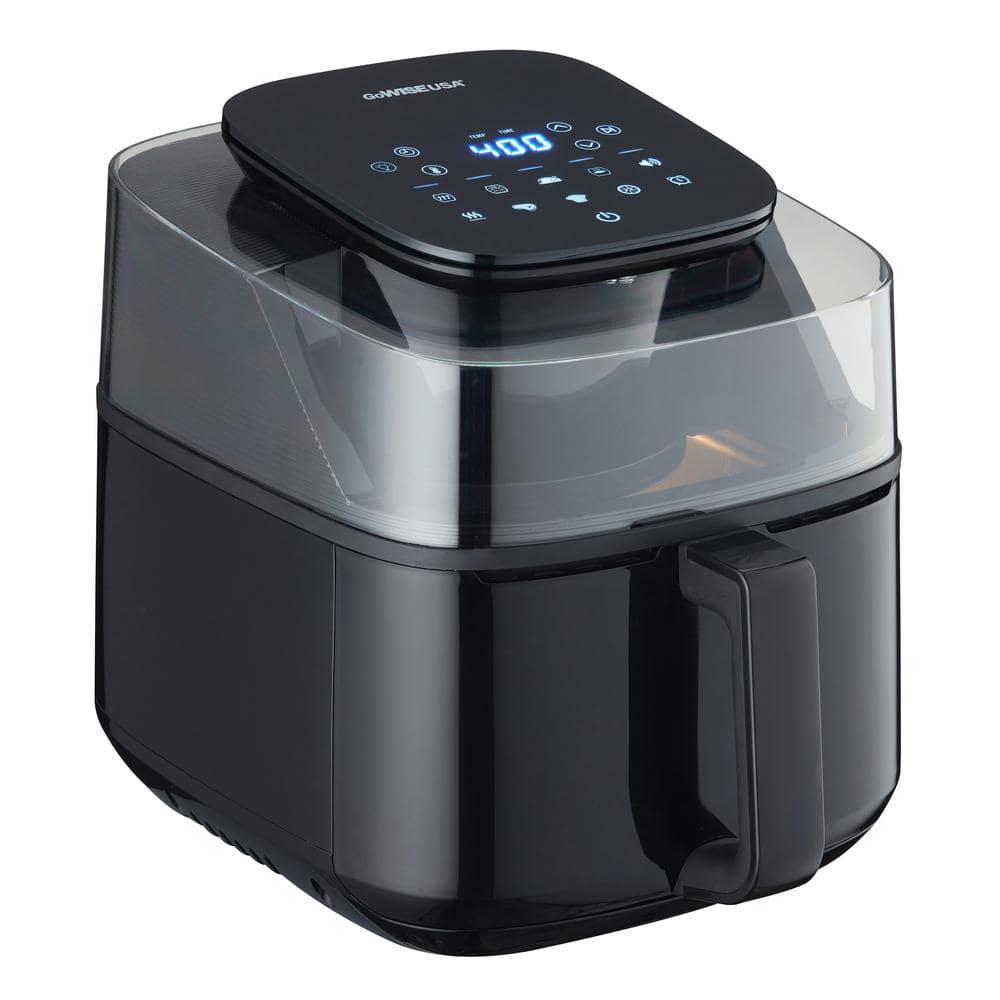 GoWISE USA 55 Qt Black Air Fryer with 180° Viewing Window