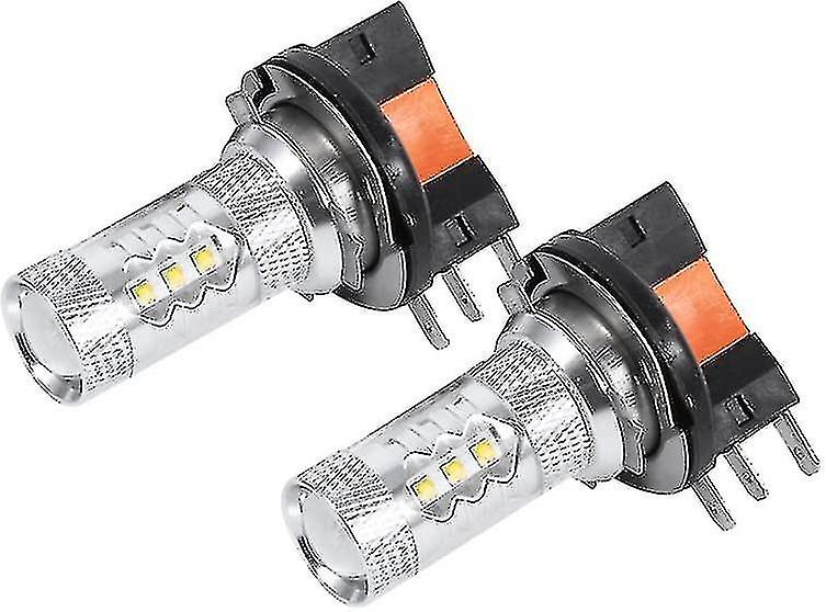 2pcs 80w H15 Led Bulbs White Car Headlight Bulbs Led Daytime Running Lights Bulb Replacement Lamp--