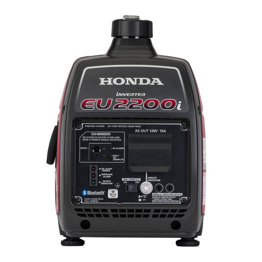 Honda 2200-Watt Remote StopRecoil Start Bluetooth Super Quiet Gasoline Powered Inverter Generator with Advanced CO Shutdown EU2200ITAN