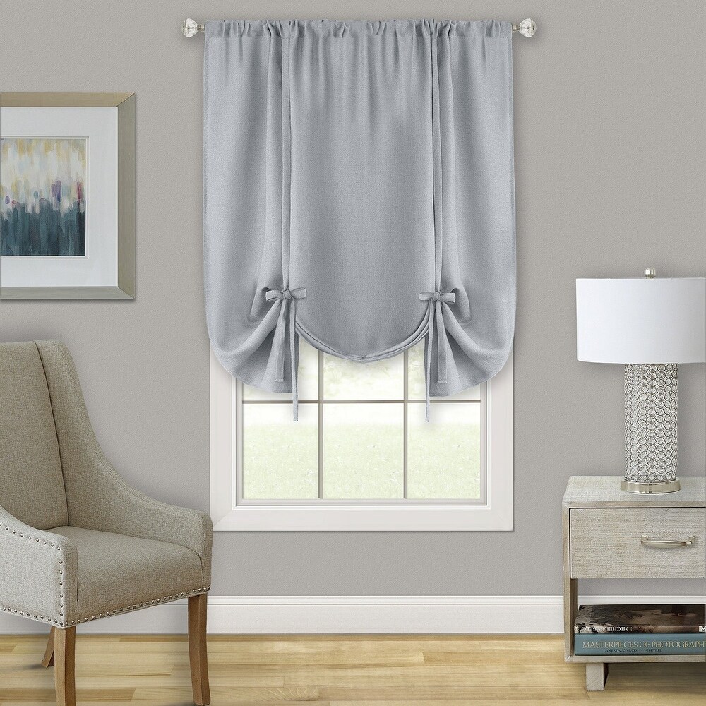 Darcy Decorative Tie Up Window Shade Curtain  58x63 Inches