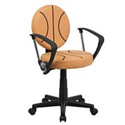 Emma and Oliver Football Swivel Task Office Chair with Arms