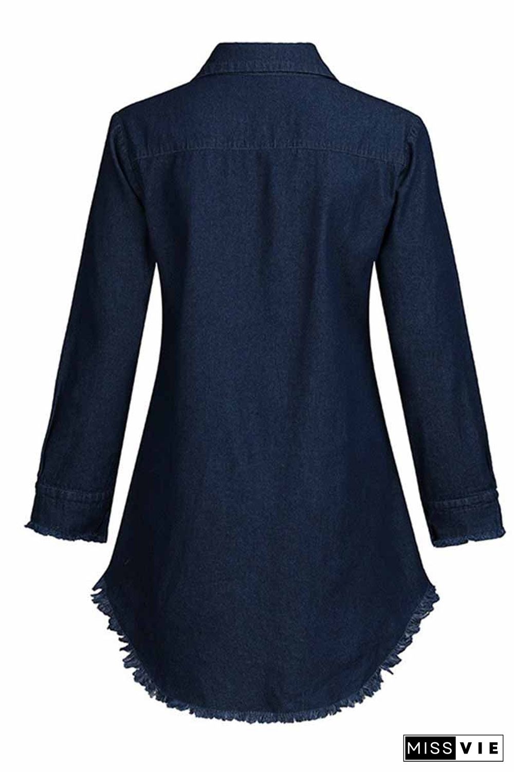 Loose Button Design 4 Colors Denim Dress(4 colors)