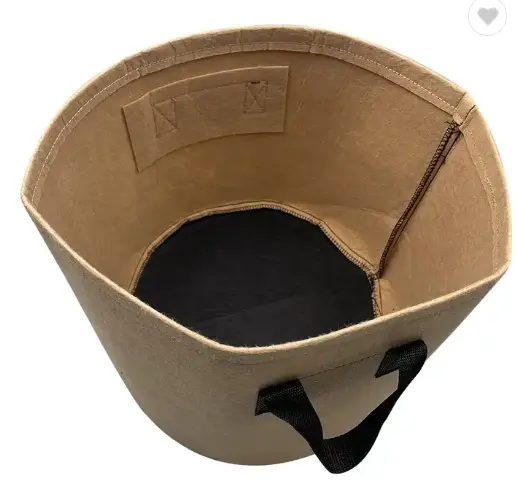 High quality nonwoven felt grow bag black fabric pot for organic flower mushroom tomato 10 45 50 100 200 gal