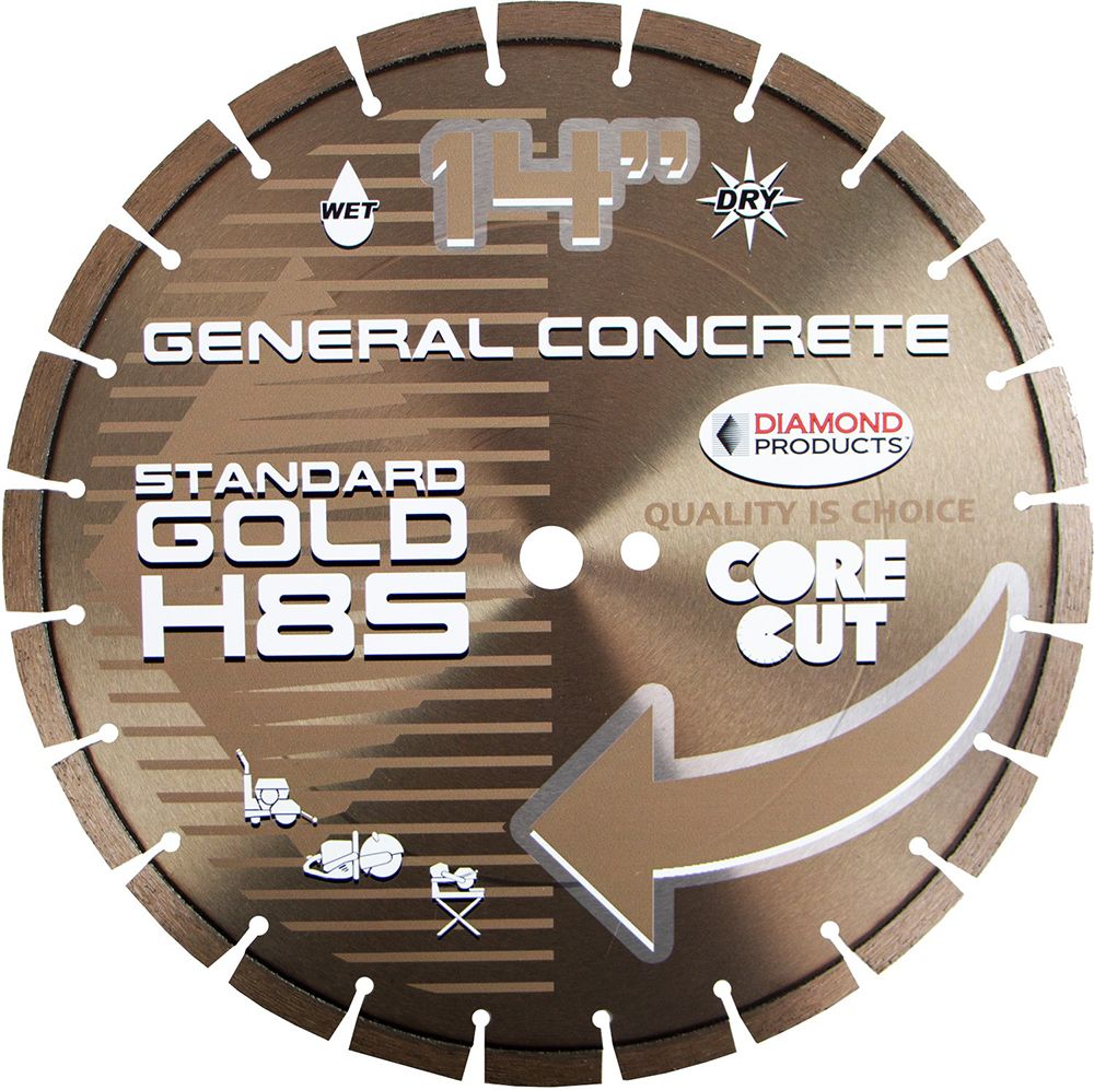 Diamond Products H10S Standard Gold High Speed Diamond Blade - 14