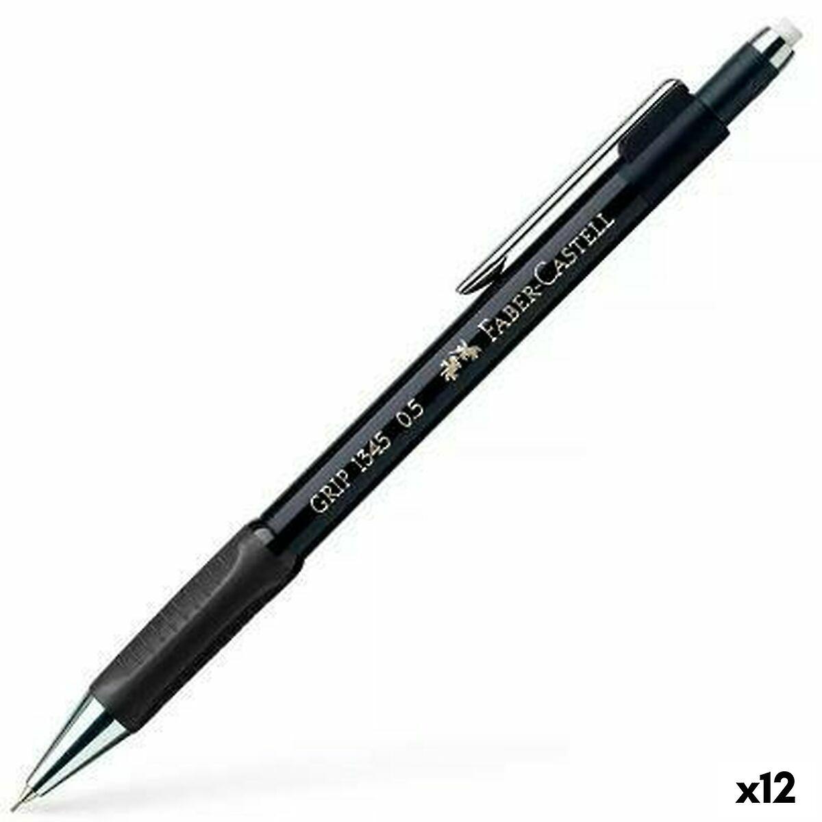 Pencil Lead Holder Faber-Castell Portamine Grip 1345 Black 0，5 mm (12 Units)