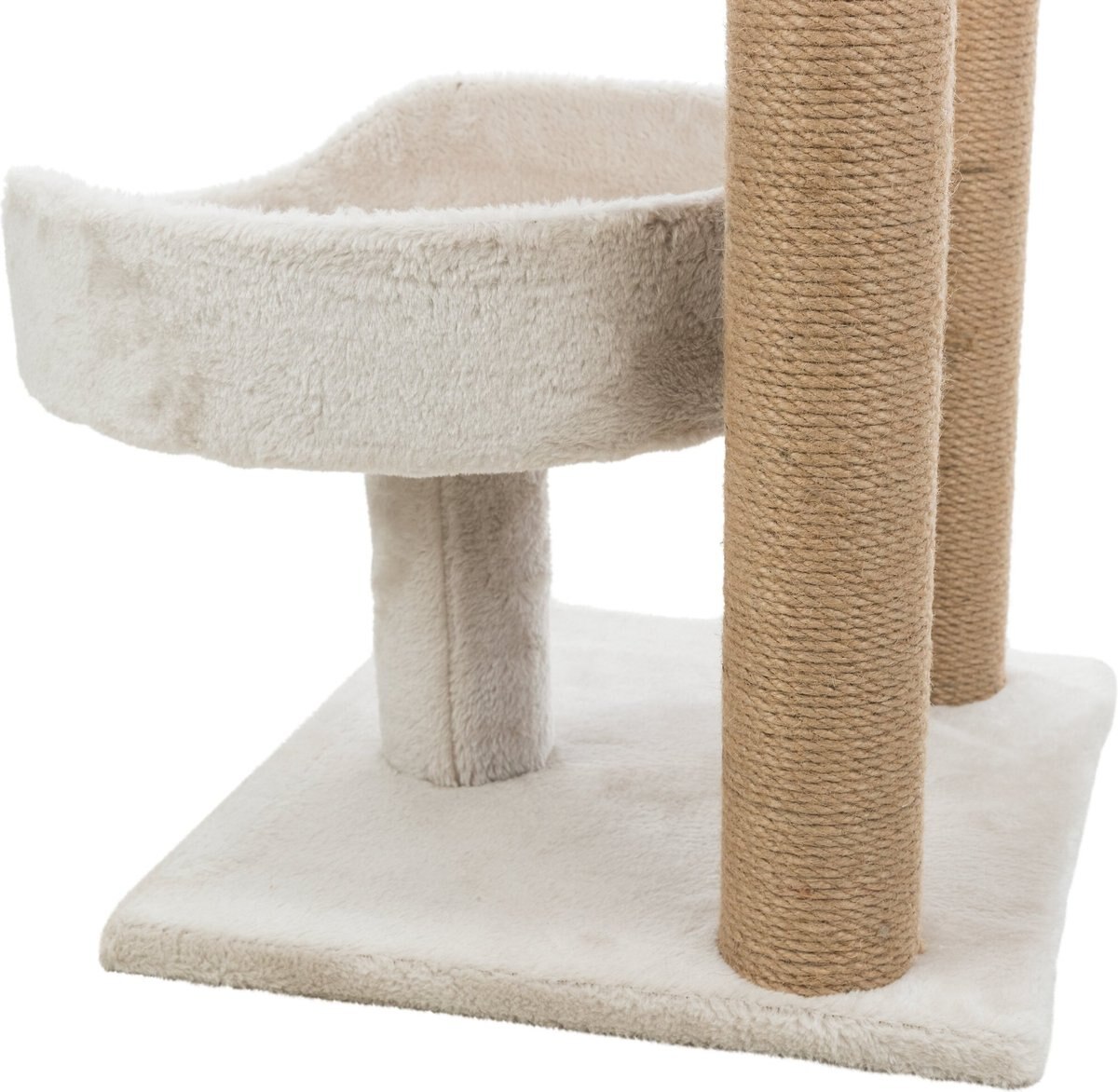 TRIXIE Isaba 24.5-in Plush Carpet Cat Scratching Post， Light Gray