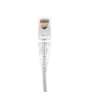 Micro Connectors Inc 25 ft. 28 AWG Ultra Slim CAT6 RJ45 Unshielded Twisted Pair Patch Cable White E08-025W-SLIM