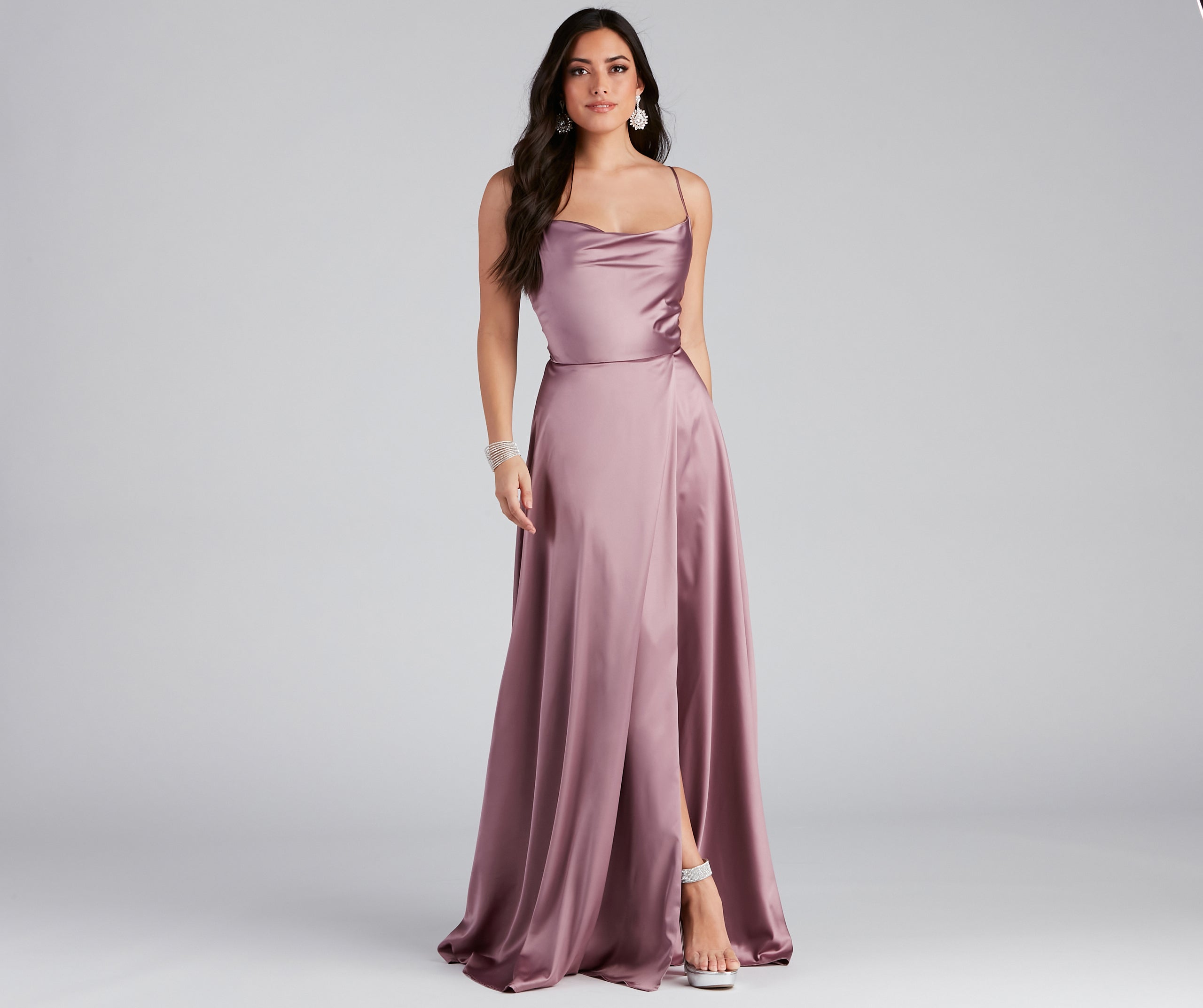 Zoe Satin A-Line Formal Dress