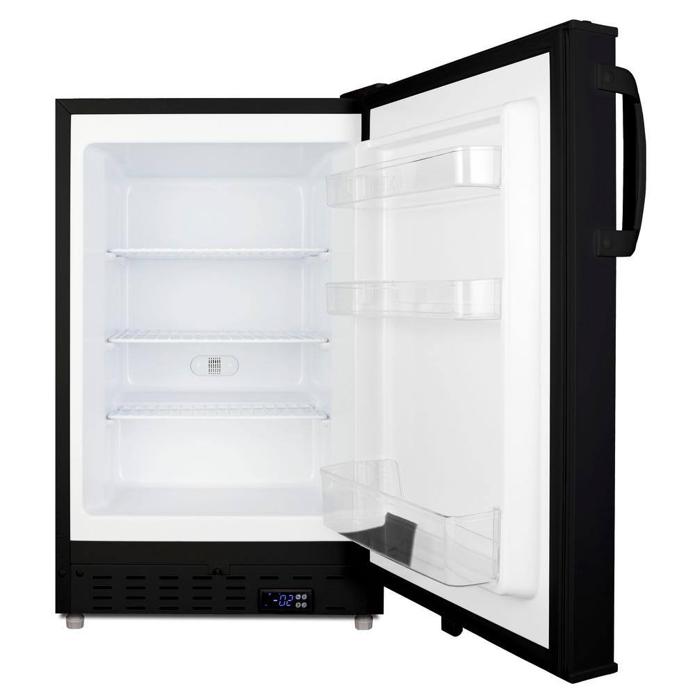 Summit Appliance 2.68 cu. ft. Manual Defrost Upright Freezer in Black ADA Compliant ALFZ37B