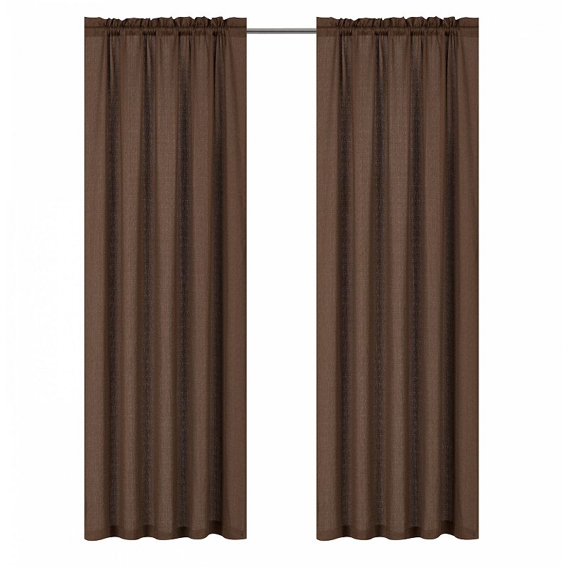 Kate Aurora Living Textured Crepe Sheer Single Window Curtain Treatments And Valances