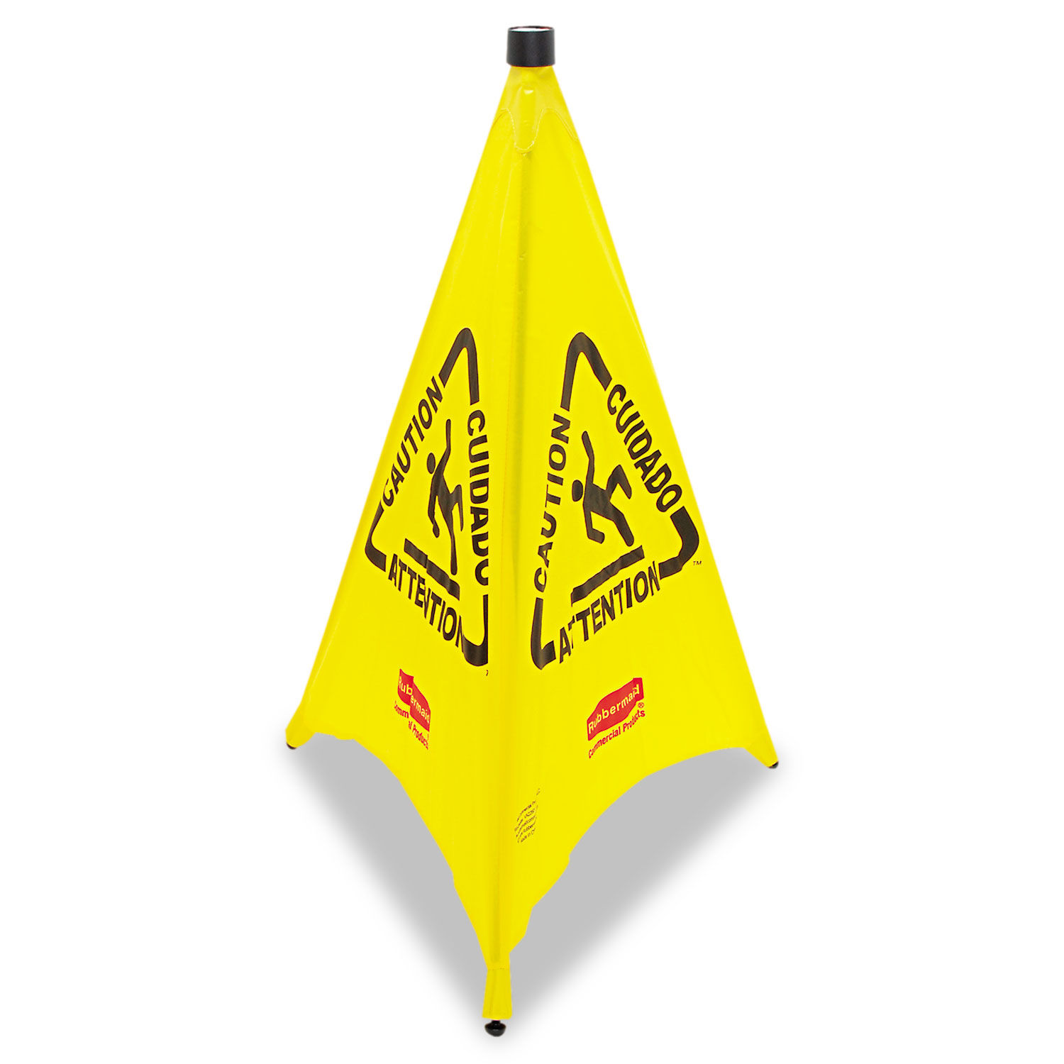 Multilingual Pop-Up Wet Floor Safety Cone by Rubbermaidandreg; Commercial RCP9S0100YL