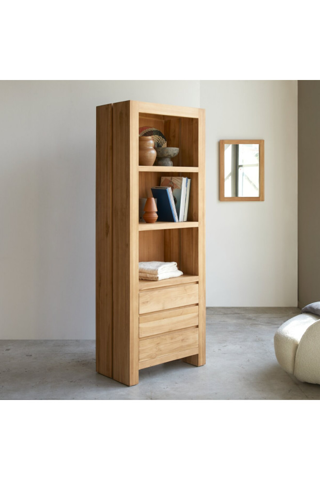 Teak Modern Minimalist Bookcase  Tikamoon Eden   Transitional   Bookcases   by Oroa   Distinctive Furniture  Houzz