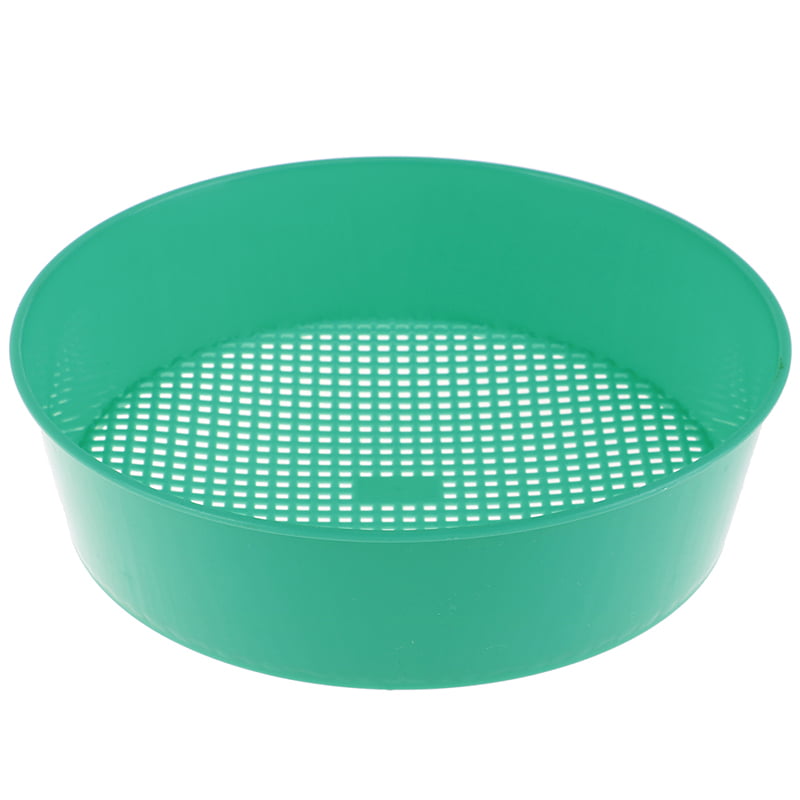 1pc Plastic Garden Sieve Riddle Green For Composy Soil Stone Mesh Gardening Tool