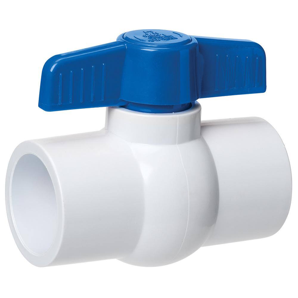 HOMEWERKS 12 in. Solvent x 12 in. Solvent Schedule 40 PVC Ball Valve (18-Pack) VBVP40E3BP18