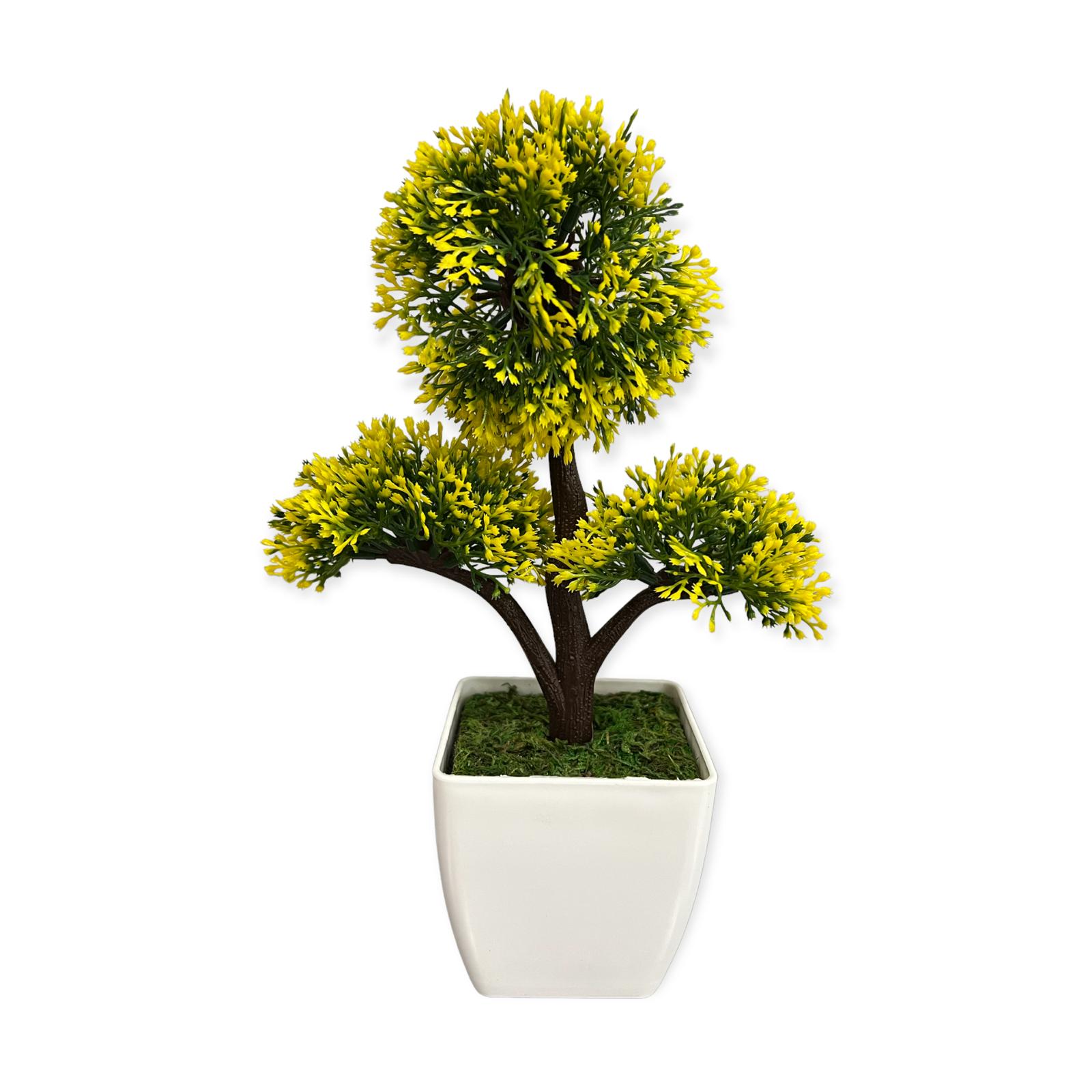 Artificial : Green and Yellow Bonsai