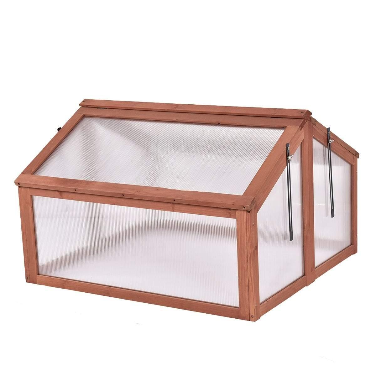 Garden Portable Wooden Double Box Greenhouse